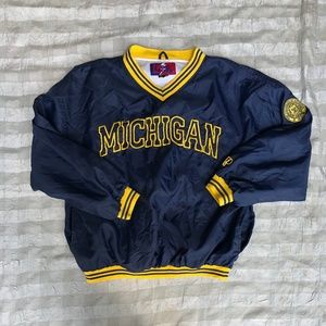 VINTAGE UNIVERSITY OF MICHIGAN PULLOVER JACKET
